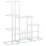 Flower Stand 94.5x25x88 cm White Metal 336113