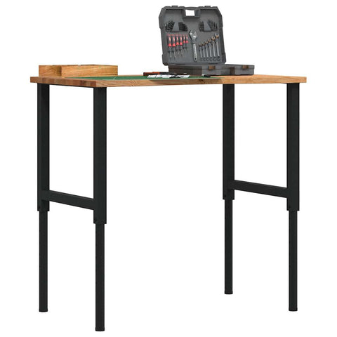 Workbench Light Brown 100x60x cm Solid Wood Oak 3309697