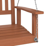 Garden Swing Chair with Metal Chains Brown Solid Wood Fir 4008975