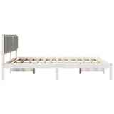 Bed Frame Light Grey 200 x 200 cm Solid Pine Wood 3394232