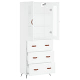 Highboard White 69,5x34x180 cm Engineered Wood 3198377