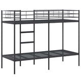 Bunk Bed without Mattress Black 80x200 cm Steel 42000320