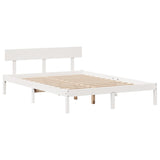 Bed Frame without Mattress White 120x190 cm Small Double Solid Wood Pine 3305789