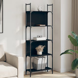 Bookshelf 5-Tier Black 60.5x24x166.5 cm Engineered Wood 838863