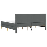 Bed Frame with Mattress Dark Grey 180 x 200 cm Fabric 3415254