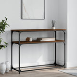 Console Table Brown Oak 100x35.5x75 cm Engineered Wood 834069