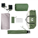 Camping Tent Cabin 4-Person Green Waterproof 4009558