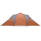 Family Tent Dome 6-Person Grey and Orange Waterproof 94345
