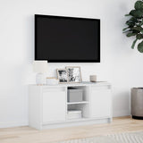 TV Cabinet with LED White 100x34x50 cm Engineered Wood 852187