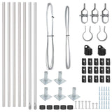 Fence Posts Manual 7 pcs Silver 32mm 110 cm Galvanised steel 42004320
