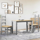 3 Piece Dining Set PANAMA Grey Solid Wood Pine 3345195
