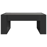 Coffee Table with Infinity LED Black 70x53x30 cm 847631