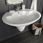 Wall-mounted Basin Ceramic White 690x520x210 mm 143009