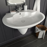 Wall-mounted Basin Ceramic White 690x520x210 mm 143009