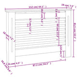 Radiator Cover White 112x19x81.5 cm MDF 284320
