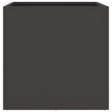Planters 2 pcs Black 49x47x46 cm Steel 841560