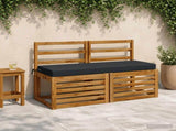 2-Piece Bench Cushions SOEST 2 pcs 100% Polyester Dark Blue 949731