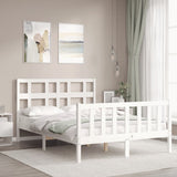Bed Frame without Mattress White 120x200 cm Solid Wood Pine 3193007