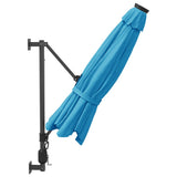 Garden Parasol Sea blue Polyester, Powder-Coated Aluminium Large 362894