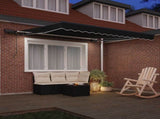 Retractable Awning Black 300 x 250 cm Fabric 3330038