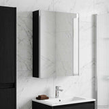 Bathroom Mirror Cabinet Black Oak 53.5 x 15.5 x 70 cm 889232