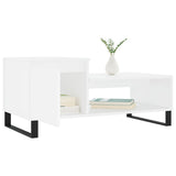 Coffee Table White 100x50x45 cm Engineered Wood 830836
