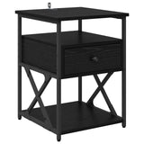 Bedside Cabinet 2 pcs Black Oak 40 x 42 x 55 cm Engineered Wood 881886