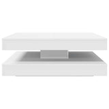Coffee Table 360-Degree Rotatable White 90x90x34.5 cm 3321351