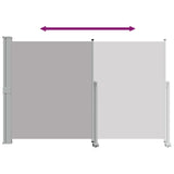 Patio Retractable Side Awning 160 x 300 cm Grey 45195