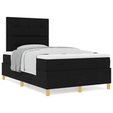 Box Spring Bed with Headboard Black 120 x 200 cm Fabric 3339611