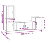 4 Piece TV Cabinet Set Grey Sonoma Engineered Wood 3188604