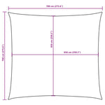 Sunshade Sail Oxford Fabric Square 7x7 m Anthracite 135088