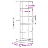 Bookcase Grey Sonoma 60x35x170.5 cm Engineered Wood 3300853