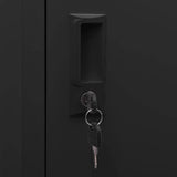 Locker Cabinet Black 38x45x180 cm Steel 339782