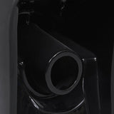 WC Ceramic Toilet Bathroom Round Toilet Bottom Water Flow Black 3059889