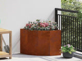 Corner Planter Rusty 45 x 45 x 50 cm Weathering steel 883674