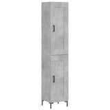 Highboard Concrete Grey 34,5x34x180 cm Engineered Wood 3200453