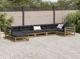 7 Piece Garden Sofa Set Impregnated Wood Pine 3299544