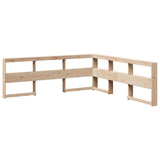 Bookcase Headboard L-Shaped 200 cm Solid Wood Pine 859253