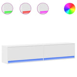 TV Wall Cabinet with LED White 180x31x38 cm 3307947