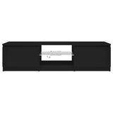 TV Cabinet with LED Lights Black 140x40x36 cm 804293