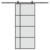 Sliding Door with Hardware Set 90x205 cm ESG Glass&Aluminium 3332920
