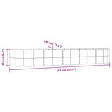 Garden Raised Bed Grey 447x140x68 cm Galvanised Steel 319109