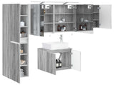 Bathroom Cabinet Set 5 pcs Grey Sonoma Engineered Wood 3407316
