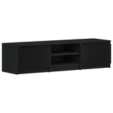 TV Cabinet Black Oak 140x40x35.5 cm Engineered Wood 862440