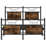 Bed Frame without Mattress Smoked Oak 120x200 cm Engineered Wood 4106759