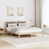 Bed Frame with Upholstered Headboard Taupe 160 x 200 cm 878247