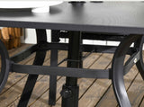 Five-Piece Garden Dining Set, with Rattan Seat Chairs and Cushions - Black T3398P317610