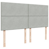 Box Spring Bed with Mattress Light Grey 200x200 cm Velvet 3290996