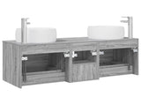 Bathroom Furniture Set 3 pcs Grey Sonoma 49.5 x 44.5 x 66 cm 3405928